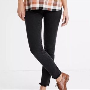 Madewell maternity skinny raw hem jeans